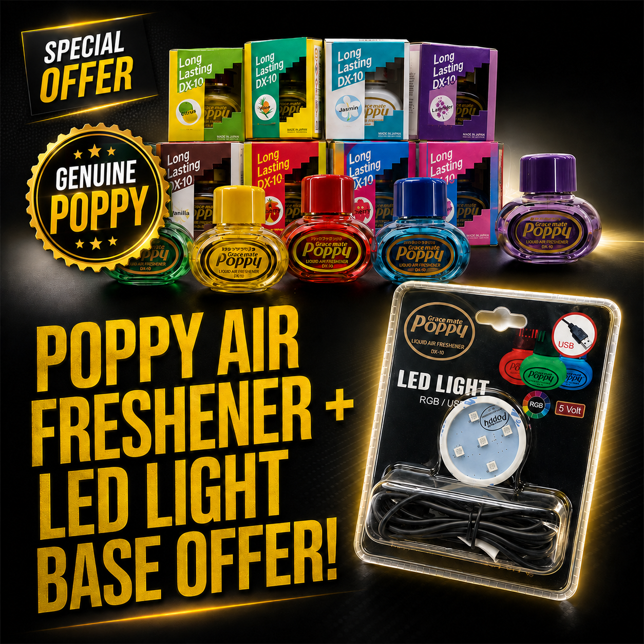 Poppy & LED Base Bundle