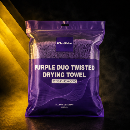 MaxShine Purple Duo Twisted Drying Towel (60x50CM 1200GSM)