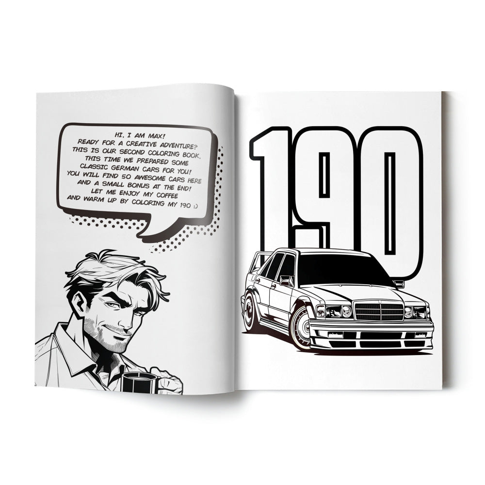 German Classics Colouring Book - German Cars