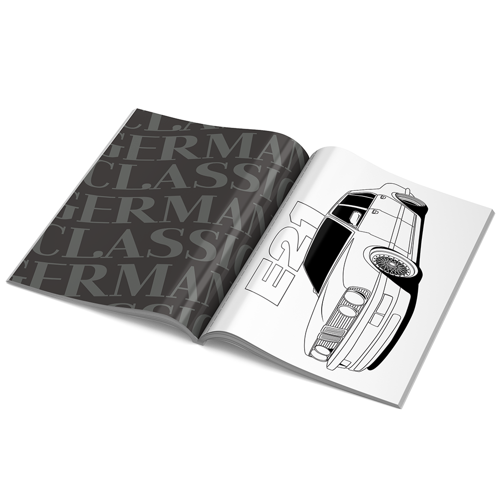 German Classics Colouring Book - German Cars
