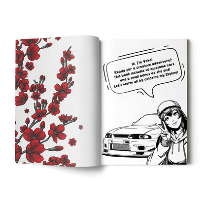 Japanese Legends Colouring Book - Japanese Cars